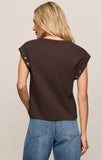 Z Supply Dark Chocolate Camino Grommet Muscle Tee