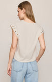 Z Supply Sandstone Camino Gromet Top