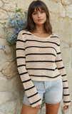 Z Supply Kit Stripe Crochet Sweater