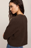Z Supply Coming Up Sweater Dark Chocolate