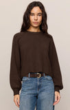 Z Supply Coming Up Sweater Dark Chocolate