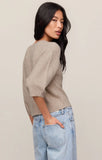 Z Supply Valor Short Sleeve Cardigan Natural Heather