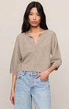 Z Supply Valor Short Sleeve Cardigan Natural Heather