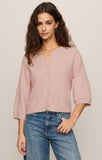 Z Supply Valor Short Sleeve Cardigan Soft Blush