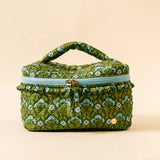 Everbloom Forest Green Quilted Cosmetic Bag