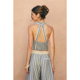 Saltwater Striped Halter Top