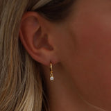 Miniature CZ Drop Earrings
