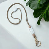 Beaded Heart Lanyard with holder