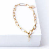 Gold LOVE Brooklyn Mini Key Bracelet