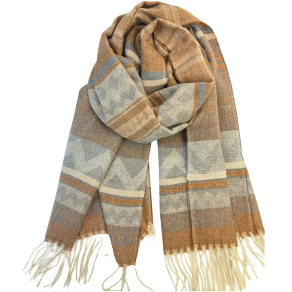 Brown Aztec Scarf