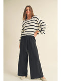 Paige Cotton Linen Smocked Waist Pants with