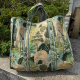 Unique Design Block Print Cotton Quilted Women Shopping Bags