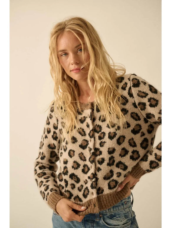 Lily Leopard Print Cardigan
