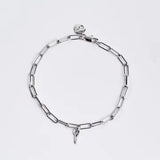 Silver LOVE Brooklyn Mini Key Bracelet