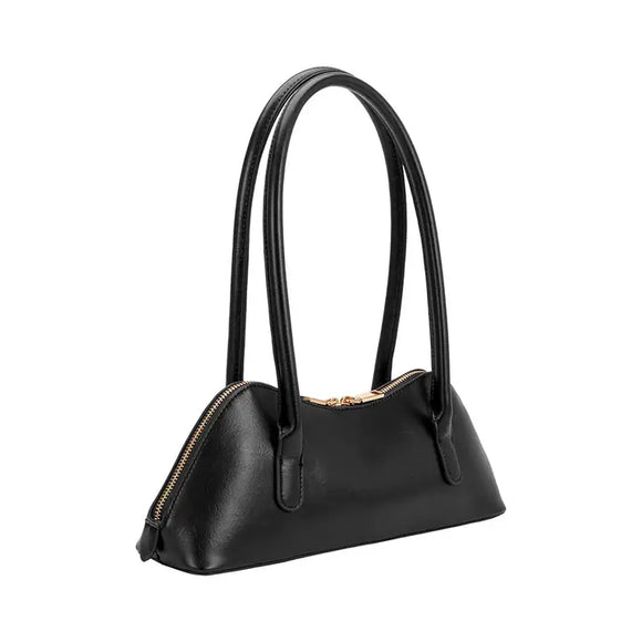 Melie Bianco Dakota Black Recycled Vegan Shoulder Bag