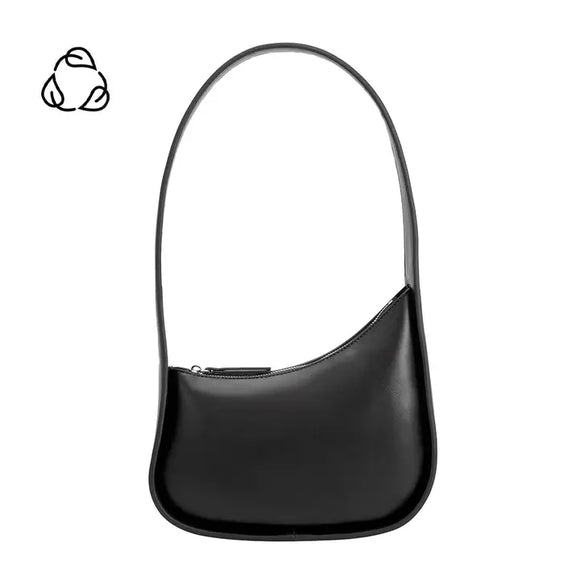 Melie Bianco Willow Black Recycled Vegan Shoulder Bag