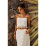 Faith Fringe Trim Crop Top