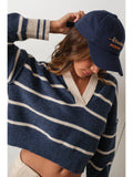 Naomi Navy Striped Sweater
