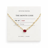 The Month Code Birthstone Necklace Collection