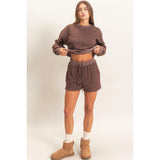 Kozy Contrast Brown Sweatshirt 2 colors