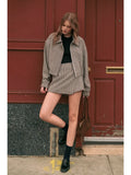Houndstooth Cropped Jacket