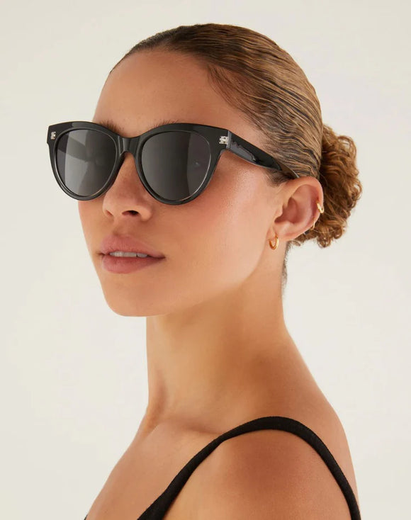 Z Supply Bright Eyed Crystal Black Polarized Sunglasses