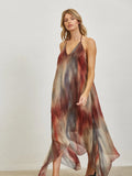 Amber Dusk Watercolor Dress