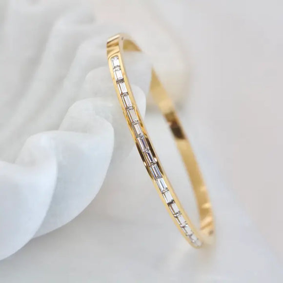 Zircon Bangle Bracelet  - Waterproof