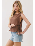 Bailey Brown Tie Top