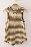 Stripe Button Down Tank
