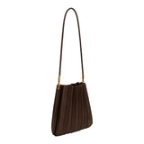 Carrie Chocolate Vegan Suede Shoulder Bag