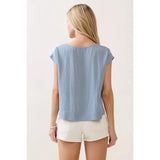 Baby Blue Boxy Top