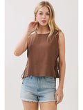 Bailey Brown Tie Top
