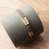 Sentiment Bracelet – Faith | Espresso Brown Cord