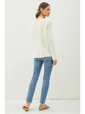 Boxy Waffle Knit Sweater