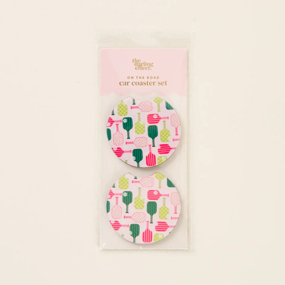 Pickleball Party Car Coaster Set