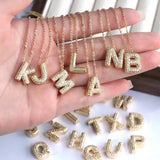 Initial Rhinestone Letter Necklace