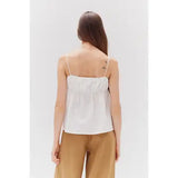 Off White Seersucker Cami Top