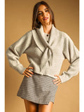 Samantha Sweater Jacket with Removable Tie Shawl