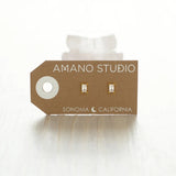 Rectangle Crystal Stud Earrings