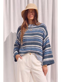 Ocean Blue Striped Sweater