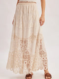 Boho Crochet lined Maxi Skirt