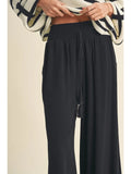 Paige Cotton Linen Smocked Waist Pants with