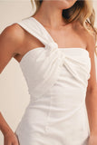 Bindi one shoulder mini dress
