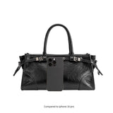 Rhonda Black Recycled Vegan Top Handle Bag
