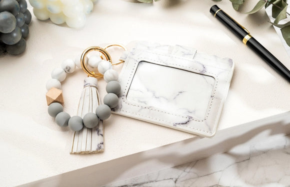 Marble Keychain Wallet