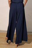Matte Crepe Wide Leg Pant