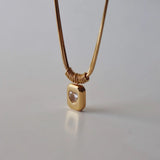 Gold Double Chain Heart Pendant Necklace