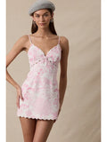 Lovely Pond V-Neck Mini Dress