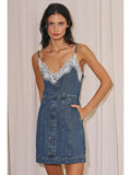 Lilly Lace Denim Dress